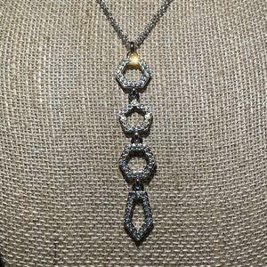 Poly Pendant, Rhodium Plating